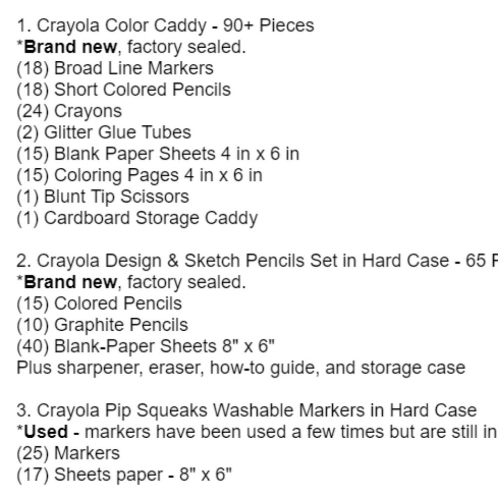 Crayola Bundle Coloring Art Craft School Supplies - Picture 13 of 13